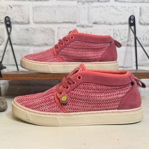Satorisan Hamoru Woven Raffia Women's Pink Mid Top Sneaker Shoes 37 6.5